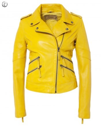 perfecto cuir femme oakwood jaune