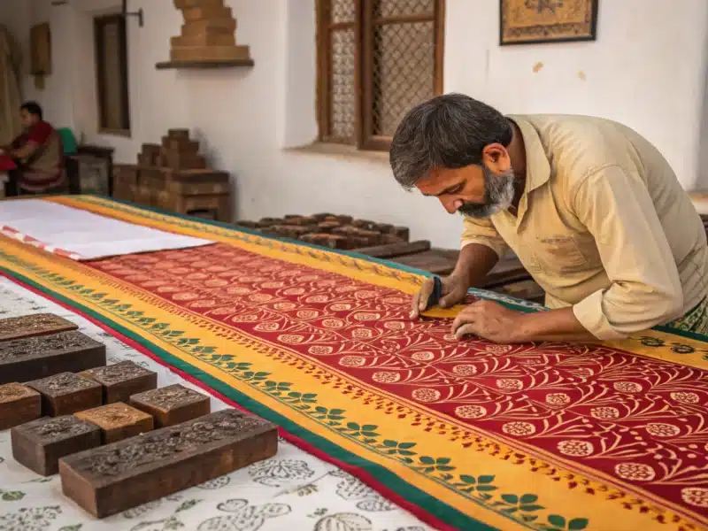 block printing textile