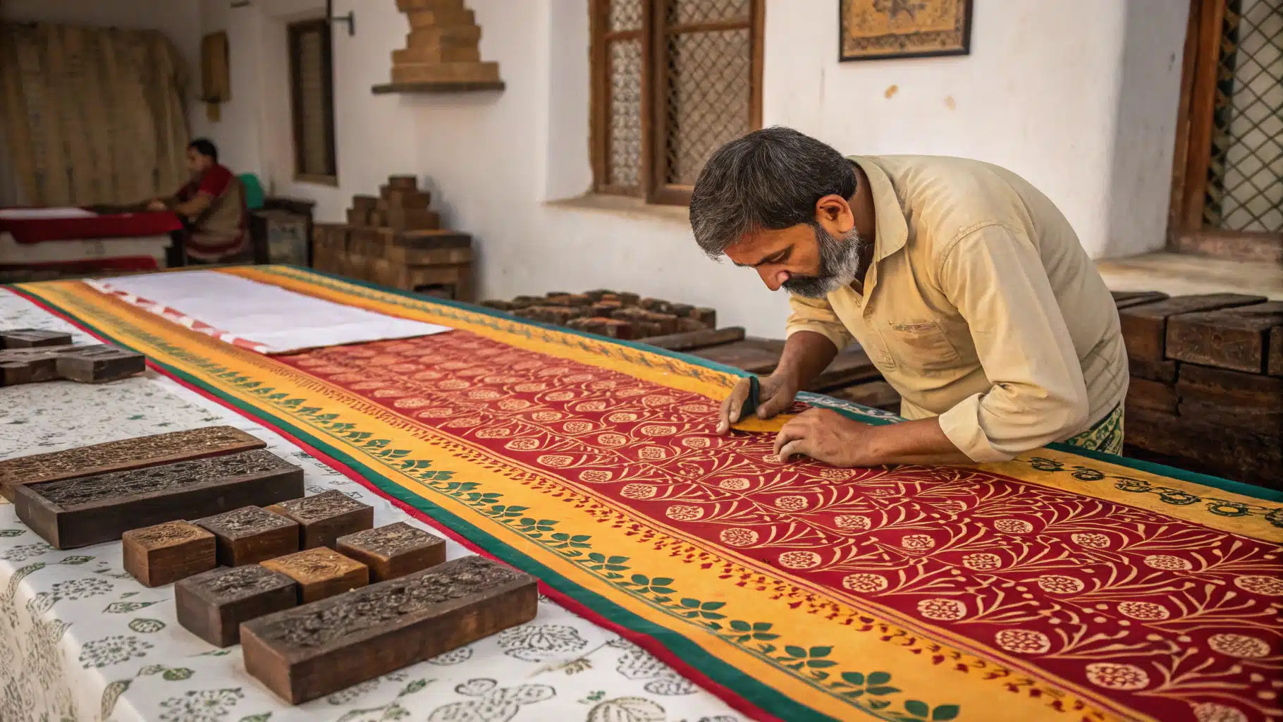 block printing textile